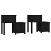Image de vidaXL Tables de chevet 2 pcs Noir 79,5x38x65,5 cm Bois de pin massif