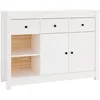 Image de vidaXL vidaXL Buffet Blanc 100x35x74 cm Bois massif de pin