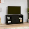 Image de vidaXL Meuble TV Noir 103x36,5x52 cm Bois de pin massif814578