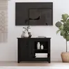Image de vidaXL Meuble TV Noir 70x36,5x52 cm Bois de pin massif814583