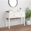 Image de vidaXL Table console Blanc 100x35x75 cm Bois massif de pin