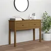 Image de vidaXL Table console Marron miel 100x35x75 cm Bois massif de pin814617