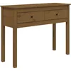 Image de vidaXL Vidaxl Table Console Marron Miel 100x35x75 Cm Bois Massif De Pin