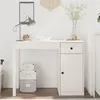 Image de vidaXL Bureau Blanc 100x50x75 cm Bois massif de pin814630