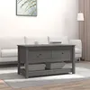 Image de vidaXL Table basse Gris 102x49x55 cm Bois massif de pin820923