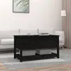 Image de vidaXL Table basse Noir 102x49x55 cm Bois massif de pin820925