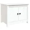 Image de vidaXL Table basse Blanc 71x49x55 cm Bois massif de pin