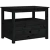Image de vidaXL Table basse Noir 71x49x55 cm Bois massif de pin820940