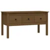 Image de vidaXL Table basse Marron miel 102x49x55 cm Bois massif de pin