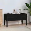 Image de vidaXL Table basse Noir 102x49x55 cm Bois massif de pin820945