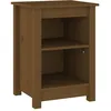 Image de vidaXL Vidaxl Table De Chevet Marron Miel 40x35x55 Cm Bois De Pin Massif
