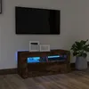 Image de vidaXL Meuble TV avec lumières LED Chêne fumé 90x35x40 cm822721