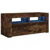 Image de Vidaxl Meuble Tv Avec LumiÃ¨res Led ChÃªne FumÃ© 90x35x40 Cm