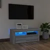 Image de vidaXL Meuble TV avec lumières LED Sonoma gris 90x35x40 cm822722