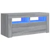 Image de vidaXL Meuble TV avec lumiÃ¨res LED Sonoma gris 90x35x40 cm