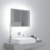 Image de vidaXL Armoire à miroir LED Sonoma gris 60x12x45 cm Bois d'ingénierie822842