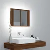 Image de vidaXL Armoire à miroir LED Chêne marron 60x12x45 cm Bois d'ingénierie822843
