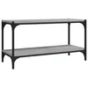 Image de vidaXL Meuble TV Sonoma gris 80x33x41 cm Bois d'ingÃ©nierie et acier
