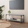 Image de vidaXL Meuble TV Sonoma gris 100x33x41 cm Bois d'ingénierie et acier819350