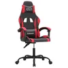 Image de vidaXL Vidaxl Chaise De Jeu Pivotante Noir Et Rouge Similicuir