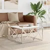 Image de vidaXL Table basse argenté 80x80x40 cm acier inoxydable et verre349971
