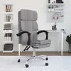 Image de vidaXL Fauteuil inclinable de bureau Gris clair Tissu349627