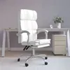 Image de vidaXL Fauteuil inclinable de bureau Blanc Similicuir