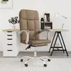 Image de vidaXL Fauteuil inclinable de bureau Marron Tissu