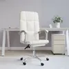 Image de vidaXL Fauteuil inclinable de bureau Blanc Similicuir