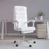 Image de vidaXL Fauteuil inclinable de bureau Blanc Similicuir