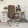 Image de vidaXL Fauteuil de massage inclinable de bureau Marron Tissu