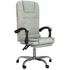 Image de vidaXL Vidaxl Fauteuil De Massage Inclinable De Bureau Gris Clair Velours