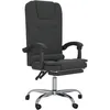 Image de vidaXL Vidaxl Fauteuil De Massage Inclinable De Bureau Noir Velours