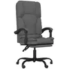Image de vidaXL Vidaxl Fauteuil De Massage Inclinable De Bureau Gris Foncé Tissu