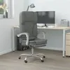 Image de vidaXL Fauteuil de massage inclinable de bureau Gris foncé Tissu