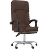 Image de vidaXL Vidaxl Fauteuil De Massage Inclinable De Bureau Marron Similicuir