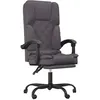Image de vidaXL Vidaxl Fauteuil De Massage Inclinable De Bureau Gris Similicuir