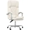 Image de vidaXL Vidaxl Fauteuil De Massage Inclinable De Bureau Crème Similicuir