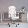 Image de vidaXL Fauteuil inclinable de bureau Blanc Similicuir349702