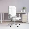 Image de vidaXL Fauteuil de massage inclinable de bureau Blanc Similicuir349712