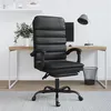 Image de vidaXL Fauteuil de massage inclinable de bureau Noir Similicuir