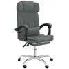 Image de vidaXL Vidaxl Fauteuil De Massage Inclinable De Bureau Gris Foncé Tissu