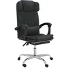 Image de vidaXL Vidaxl Fauteuil De Massage Inclinable De Bureau Noir Similicuir