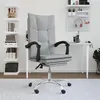Image de vidaXL Fauteuil inclinable de bureau Gris clair Tissu