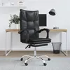 Image de vidaXL Fauteuil inclinable de bureau Noir Similicuir349753
