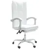 Image de vidaXL Fauteuil inclinable de bureau Blanc Similicuir