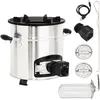Image de Vidaxl PoÃ£Âªle Ã  Bois Avec Ventilateur Usb ArgentÃ£Â© 35,5x26x28 Cm Inox