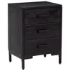 Image de vidaXL Table de chevet Noir 36x30x54 cm Bois de pin massif recyclÃ©