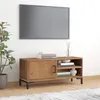 Image de vidaXL Meuble TV Marron 90x30x40 cm Bois de pin massif