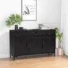 Image de vidaXL Buffet Noir 110x35x70 cm Bois de pin massif349920